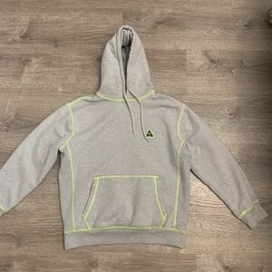 PALACE Gray Hoodie with Neon Highlights